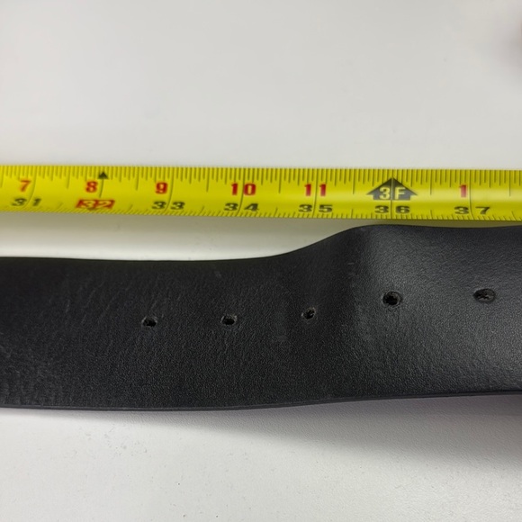 Mexx Black Vegan Leather Belt with Silver Buckle - Picture 7 of 10